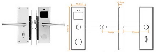 ชุดกลอนประตูคีย์การด์ โรงแรม Hotel Lock รุ่น : HL6001Y