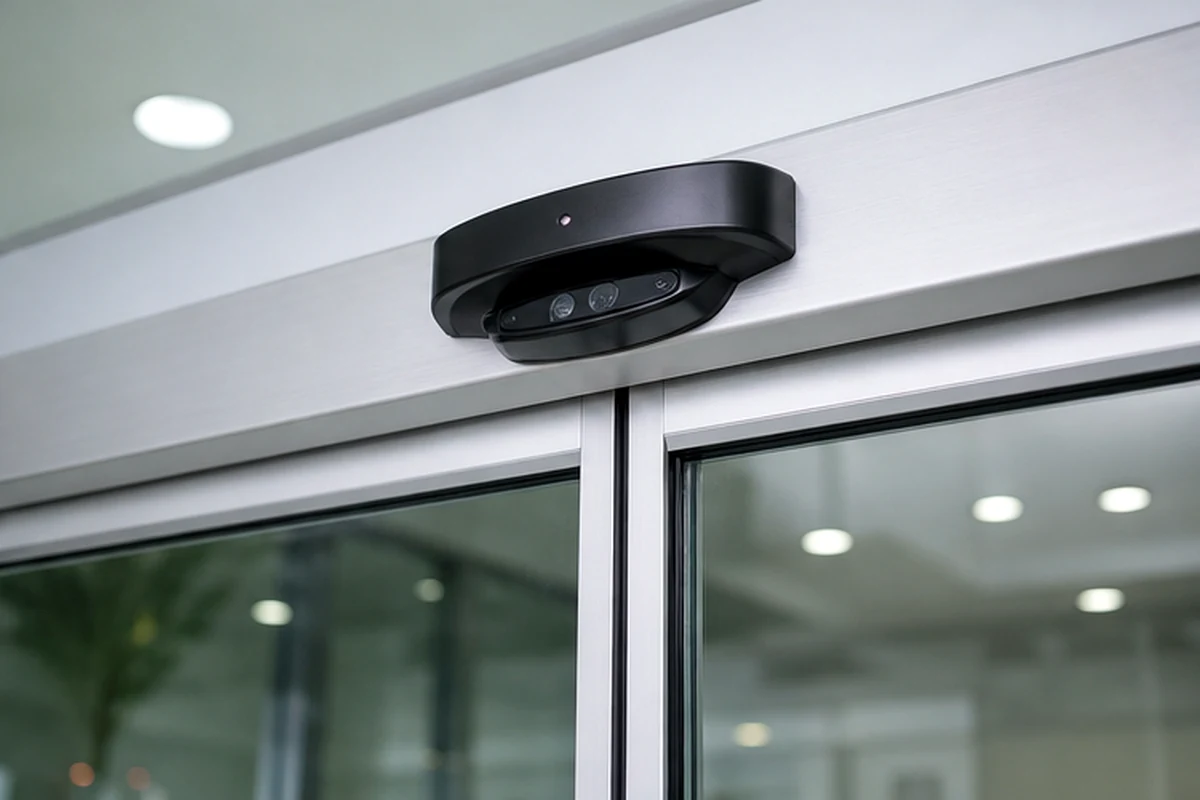 ประตูกระจกอัตโนมัติ Automatic Sliding Glass Door พร้อมชุด Sensor ควบคุม