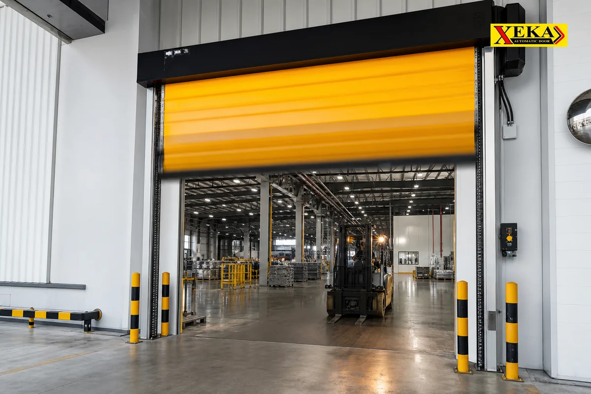 Zipper Door XEKA ประตูม้วน PVC ระบบซิบ Self-Repairable High Speed Door สำหรับโรงงาน