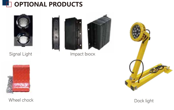 อุปกรณ์เสริมความปลอดภัยท่าเทียบรถบรรทุก Signal Light, Impact Block, Wheel Chock, Dock Light XEKA